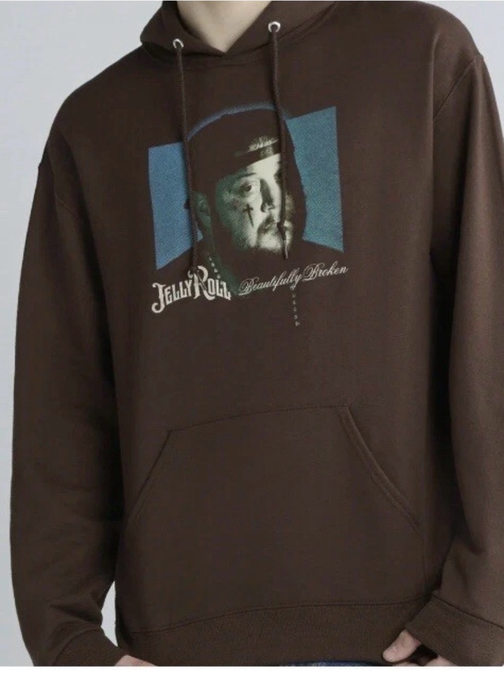 NWT Men's Jelly Roll Graphic Hoodie Sweatshirt -Beautifully Broken Sz XL